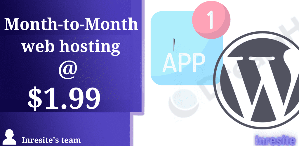Get started with Month-to-month web hosting at $1.99/month