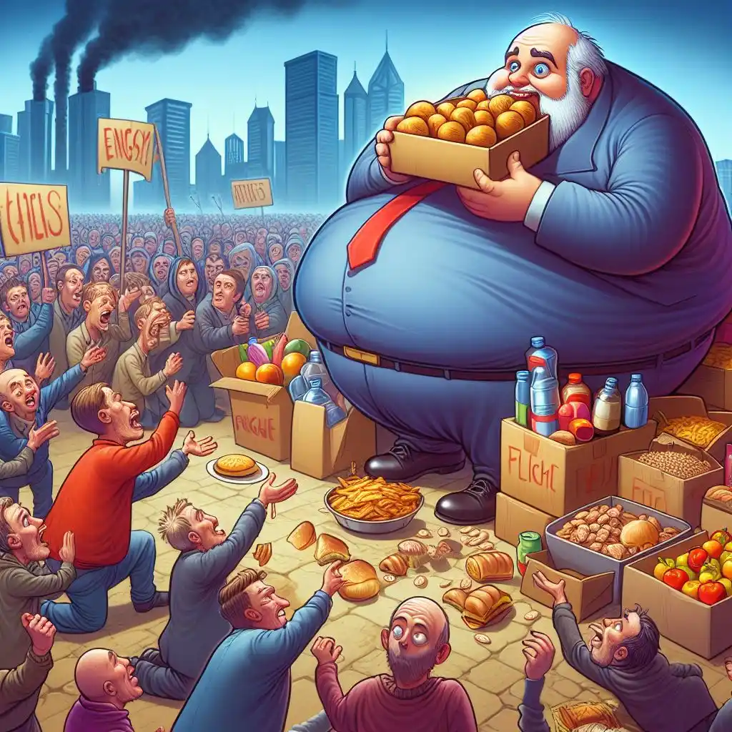 Fat capitalist Hoarding goods for adding cost to standard market price