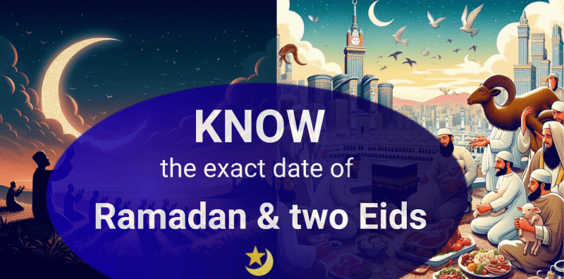 Know the exact date of next and previous Ramadan and two Eid celebrations